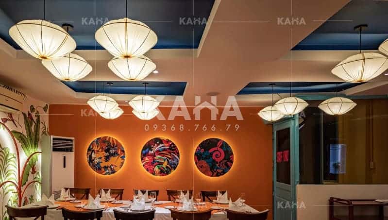 Đèn vải KAHA | Đèn trang trí nhà hàng